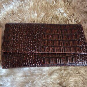 Vintage leather crocodile print wallet. New never used.
